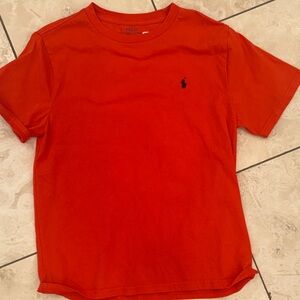 Polo by Ralph Lauren Bright orange Kids Crewneck Tee with Navy Logo